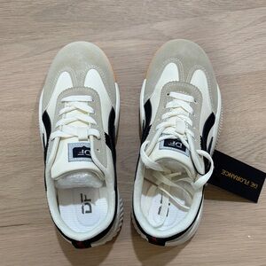 DF Women's Cream and Black Sneakers